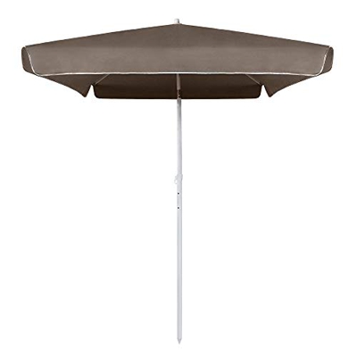 LARS360 Ø200cm Parasol de Jardín Sombrilla para Exterior, Terraza, Jardín Playa, Balcón, Piscina, Patio, Marrón Redondo Parasol con Protector UV 20+, 