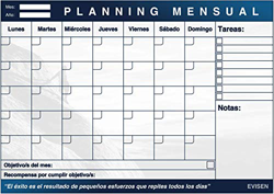 Planificador Mensual En Tamaño A3. Calendario y Organizador Para 50 Meses. características