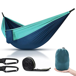 Hamaca de Camping Ultraligera,Hamaca de Viaje Portátil para Acampar al Aire Libre,Hamaca Estilo Paracaídas de Nylon Secado Rápido Transpirable Adecuad precio