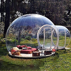 Tienda de burbujas inflable al aire libre con túnel único Invernadero Gazebo Canopy Camping Patio trasero Tienda de campaña transparente, vaina grande precio