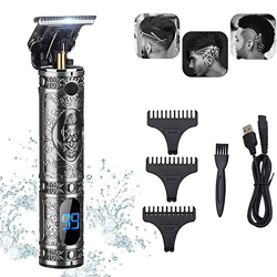 cortadora de cabello profesional para hombres, maquinilla de afeitar inalámbrica recargable con pantalla LED, maquinilla de afeitar eléctrica de 0 mm  precio