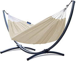 Potenza Galvanizado Hamaca con Soporte De Jardin Exterior para 2 Personas Doble Multicolor Hamaca De Tela XXL 220x160 200kg Marco De Acero Soporte Ham características