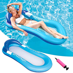 Xnuoyo Colchoneta Piscina Tumbona, Hamaca Flotante, Pool Colchón Hinchable, Flotador Piscina Playa Cama de Agua Flotador de Malla Tumbona Inflable del características