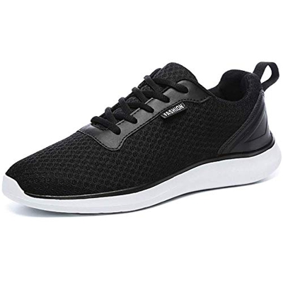 BaiMoJia Hombre Zapatillas Deportivas Zapatos Running Bambas Verano Deporte Ligeras Casual Negro 46 EU