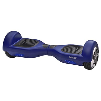 Hoverboard Patinete Eléctrico Equilibrio Denver HBO-6620BLUE. Batería Recargable incorporada. 2 Motores de 250 W. Velocidad hasta 12 km/h. Alcance de 