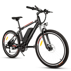 Bicicleta Eléctrica Ebike Mountain Bike, Bicicleta Eléctrica de 26" 250W con Batería de Litio de 36V 12.5Ah extraíble y Shimano 21 Velocidades precio