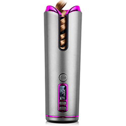 Rizador Pelo Automático, Rizador de Pelo Inalámbrico con batería recargable incorporada Pinzas rizadoras de cerámica con carga USB en oferta