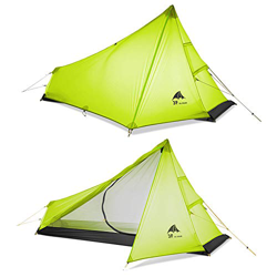 KIKILIVE 3F UL Tienda de campaña Ultraligera al Aire Libre 3 Temporada 1 Persona Soltera Revestimiento de Silicona Ultraligero Impermeable para la Tie en oferta