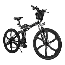 Bicicleta Eléctrica E-Bike Plegable, Bicicleta Eléctrica de 26" para Hombres de 250W con batería extraíble de 8Ah, Shimano de 21 velocidades, Biciclet precio