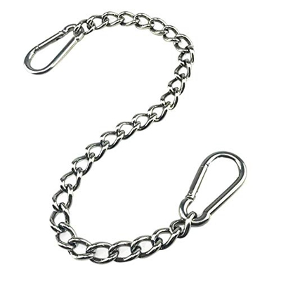 Cadena para hamaca de camping para interior y exterior, fácil instalación, seguridad ajustable con dos mosquetones, bolsa de arena de acero inoxidable