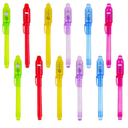 Faburo 12 Piezas Bolígrafo de Tinta Invisible, Lápiz Espía de Mensaje Secreto con Rotulador mágico de luz UV para fiestas, niños y mensaje secreto características