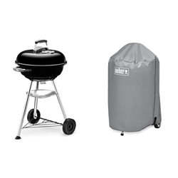 Weber 1221004 Barbacoa Compact Kettle 47 cm Negro + 7175 Funda para Barbacoa de carbon, 47 x 81.3 x 61 cm cm características