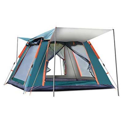 Ergocar Tienda de Campaña 3-4 Personas Tienda de Camping Ligero Impermeable Anti Viento Exteriores Tienda de Campaña para Senderismo Festival Camping 