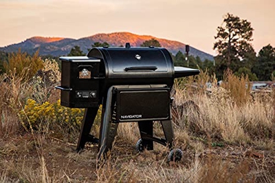 Pit Boss Navigator 850 - Barbacoa de pellets (acero, 147 x 94 x 119 cm, con pantalla digital)