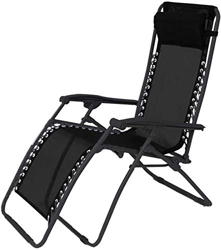 Tienda Eurasia - Tumbona Relax Plegable Multi-Posiciones de Jardín/terraza, Gravedad Cero, 95x65x105cm, Negro. precio