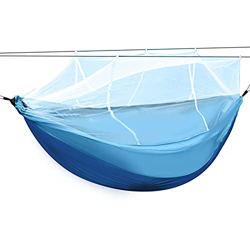 Herefun Portátil Hamaca, Doble Hamacas de Camping, Hamaca Doble e Individual con Mosquitera para Senderismo, Playa, Acampar (Azul) precio