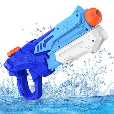 Kiztoys Pistola de Agua, 600ml Pistolas de Agua para Niños Niñas, Potente Chorro de Agua con un Alcance Largo 8m-10m, Water Pistol Gun para Batalla de