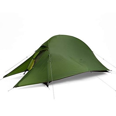 Naturehike Cloud-Up - Tienda de campaña ligera para 1 persona, con huella, para camping, senderismo, impermeable, mochila (20D verde bosque)