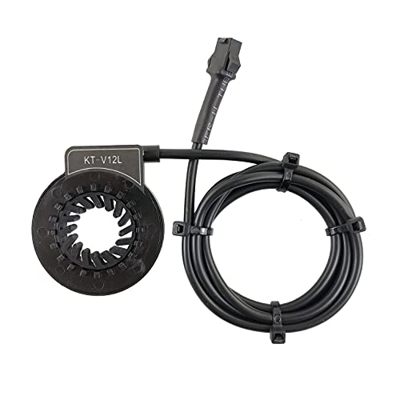 RICETOO KT-V12L Accesorios de Pedal 12 Imanes Sensores de Pasillo Doble Sistema Pas para Bicicletas Eléctricas Sensor de Velocidad de Enchufe SM. (Enc