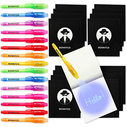 BONNYCO Bolígrafo Tinta Invisible y Libreta Pack x 16 Cumpleaños Niños Colegio, Detalles Cumpleaños Infantiles o Relleno Piñata | Regalos para Niños e en oferta