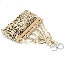 XMYNB Hamaca Silla De Hamaca Al Aire Libre Swing De Madera Maciza Cuerda De Algodón Tradicional Silla Portátil con Bolsa De Organizador Polilla A Prue precio