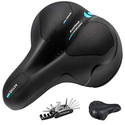 Komake Asiento de Bicicleta, Sillín de Bicicleta Funda impermeable para alfombrilla de bicicleta Sillín de Ciclismo Negro para Carretera MTB Montaña U en oferta