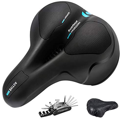 Komake Asiento de Bicicleta, Sillín de Bicicleta Funda impermeable para alfombrilla de bicicleta Sillín de Ciclismo Negro para Carretera MTB Montaña U