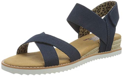 Skechers Desert Kiss Secret Picnic, Sandalia Mujer, Navy, 37.5 EU