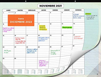 Calendario de Pared 2021 2022 de SmartPanda – Calendario Mensual de Sobremesa – Julio 2021 a Diciembre de 2022 – Vista de un Mes – 33 cm x 43 cm