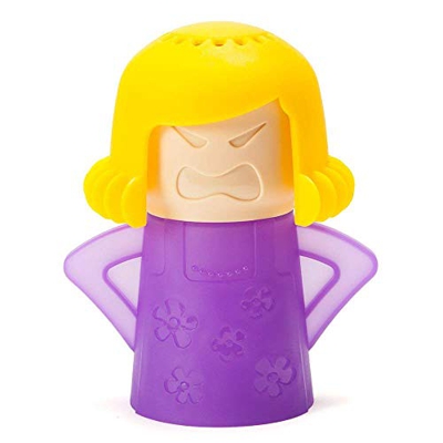 Angry Mama Limpiador de microondas, limpiador a vapor para horno microondas, vaporizador de mamá enojada que limpia las manchas de suciedad fácilmente