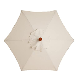 Parasol de Repuesto para sombrilla de Patio, Cubierta de Repuesto para sombrilla, sombrilla de jardín, Tela de Repuesto para sombrilla (Beige Blanco) características
