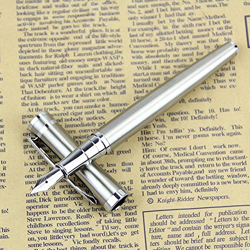 Pluma Estilográfica,Hemore 1 Pcs Pluma de Metal Boligrafo Lápiz elegante 13.3 cm,Buen Regalo para Niños y Adultos,color plata características