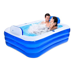 MEYENG Bañera Portátil Inflable, Piscina Familiar, Piscina Rectangular Engrosada para Adultos, Airbag Independiente En Capas Firme Y No Fácil De Rompe precio