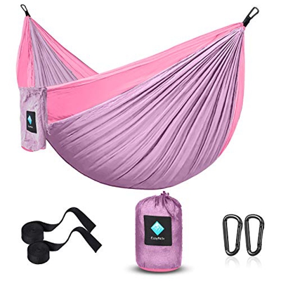 ERUW Camping Hamaca, Hamaca Ultraligera para Viaje y Camping Portátil Paracaídas Secado Rápido, Columpio de Nailon 210D para Patio & Jardín Hamaca (55