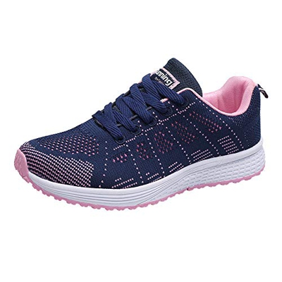 Zapatillas de Deporte Respirable para Correr Deportes Zapatos Running Cojines de Aire Calzado Mecedora Net para Estudiante Volar Zapatos Deportivas de