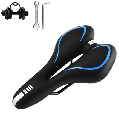 AIlysa Sillín de Bici de Gel, Sillin Bicicleta Montaña, Asiento de Bicicleta Impermeable y Transpirable, Cojín de Asiento de Bici de Gel Ergonómico y 