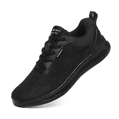 BaiMoJia Zapatillas Deportivas Hombre Zapatos Running Bambas Deporte Ligeras Verano Casual Todo Negro 46 EU