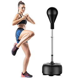 Novhome Saco de boxeo de pie, saco de boxeo para adultos y niños, altura ajustable, saco de entrenamiento de entrenamiento de velocidad réflex bolsa d en oferta