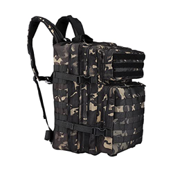 Oreunik Mochila Militar 45L Impermeable Táctica Mochila Molle Mochilas Gran Paquete de Asalto para Senderismo al aire libre, Camping, Senderismo, etc. precio