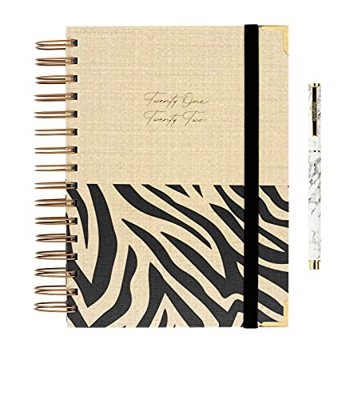 Takenote Agendas - Laia - Agenda Académica 2021-2022 - Día Página- Dietario Castellano e Inglés -416 páginas -Tamaño A5- 16 x 21 cm- Anillas bronce- I