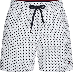 Tommy Hilfiger Medium Drawstring-Print Bañador para Hombre, White Striped Polka Dot, L precio