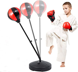 Cikonielf Juego de boxeo para niños con punching Ball y guantes, juego de boxeo para niños, vertical de suelo, para adultos y Adolescentes, altura aju en oferta