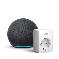 Echo Dot (4.ª generación), Antracita + TP-Link Tapo P100 Smart Plug (enchufe inteligente WiFi), compatible con Alexa características
