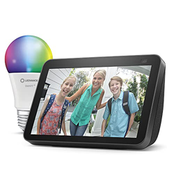 Nuevo Echo Show 8 (2.ª generación, modelo de 2021), Antracita + Ledvance Bombilla Inteligente (E27), compatible con Alexa en oferta