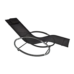 KitGarden - Tumbona Mecedora Jardin/Terraza, Negro, Rocking Basic precio