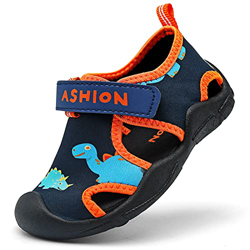 Zapatillas de Playa Piscina Natación Verano Zapatos de Agua para Niños Sandalias Cerrada de Secado Rápido,A Negro,27 EU en oferta
