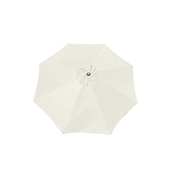 MVPACKEEY Sombrilla de repuesto para sombrilla de 8 varillas para patio trasero anti UV para patio (marfil, tamaño: 10 pies) características