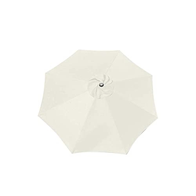 MVPACKEEY Sombrilla de repuesto para sombrilla de 8 varillas para patio trasero anti UV para patio (marfil, tamaño: 10 pies)
