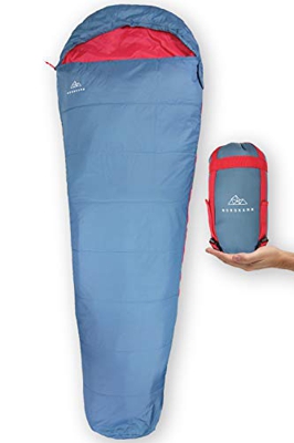 Saco de dormir de verano ultraligero de Nordkamm, ligero y fino, para viajes, tamaño 210 x 80/50cm