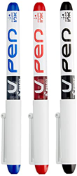 Pilot Vpen - Pluma estilográfica desechable (3 unidades), color negro y azul precio